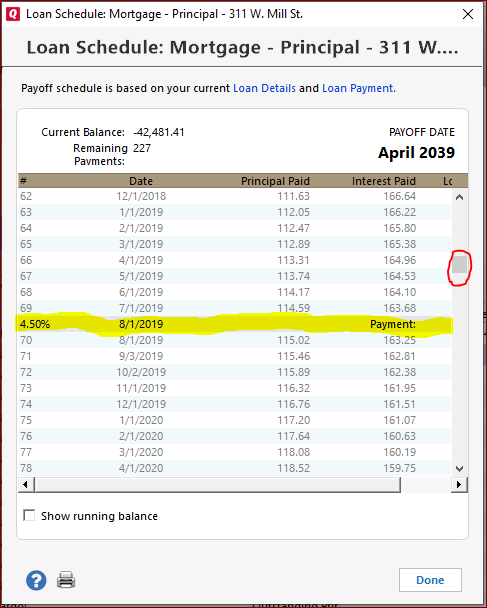 quicken for mac loan principle and interest amount does not match my statement